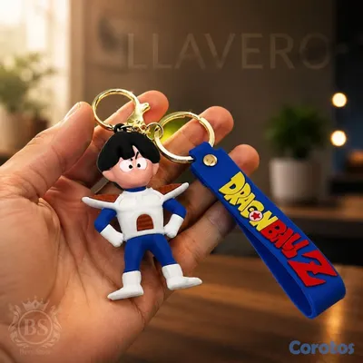 juguetes - Llavero Dragon Ball Z con figura y correa para decorar tus llaves con estilo.  6