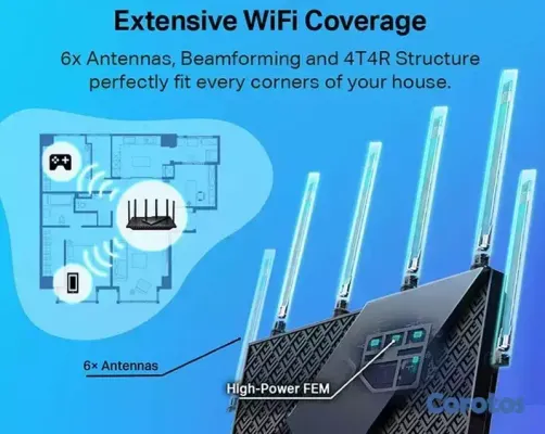 impresoras y scanners - ROUTER TP-LINK , AX5400, WI-FI 6 (802.11AX), 6 ANTENAS DE ALTA GANANCIA, 1 PUERT 3
