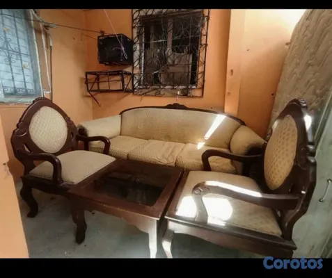 muebles y colchones - JUEGO MUEBLES CLASICO EN CAOBA 100% 4