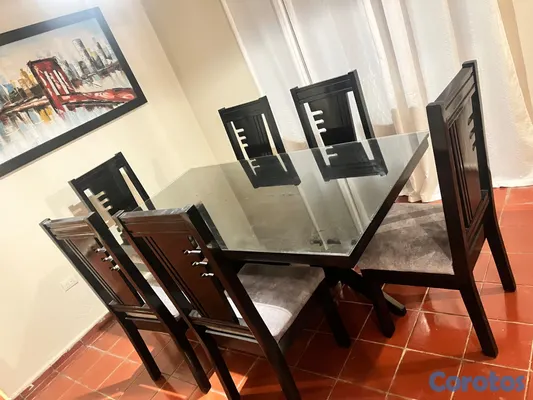 muebles y colchones - Comedor de 6 sillas 7