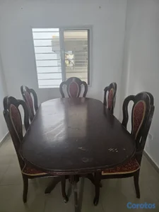 Comedor en caoba de 6 sillas
