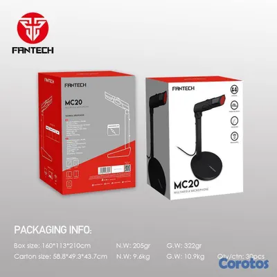 camaras y audio - Micrófono profesional  FANTECH  PLUG 3.5 MM  MODELO- MC20 4