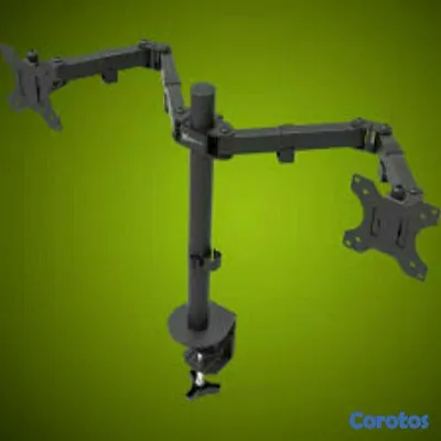 computadoras y laptops - SOPORTE PARA MONITOR LCD KLIPX DOBLE, PARA DOS MONITORES, 13-32 pulgadas  3