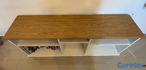muebles y colchones - Mueble para TV IKEA SKRUVBY blanco con tablero efe 2
