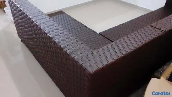 muebles y colchones - Mueble Rattan Forma L 2 Asientos Super Expecial Nuevo.
20% descuento.
 3
