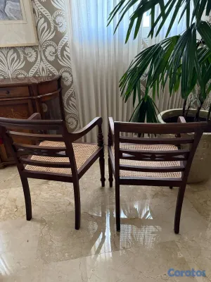 muebles y colchones - Sillas de madera y pajilla 2