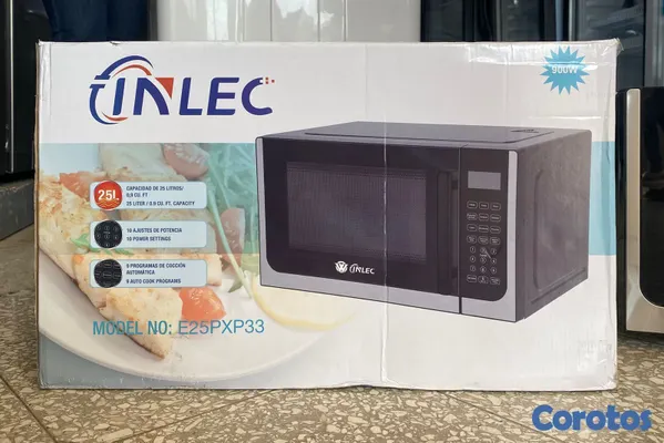 electrodomesticos - Microondas Inlec 0.9 pies cúbicos 
25 litros 
Modelo E25PXP33
Pantalla digital
 13