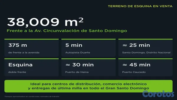 solares y terrenos - Terreno de esquina en venta Circunvalación Norte, 38,009 m2 2
