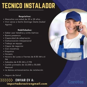 Se solicita personal para entrenamiento como tecni