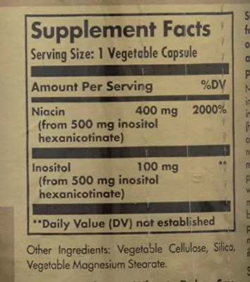 Salud y Equipamiento Médico - Niacina Sin Enjuague 500 Mg Solgar 50 Vcaps 2