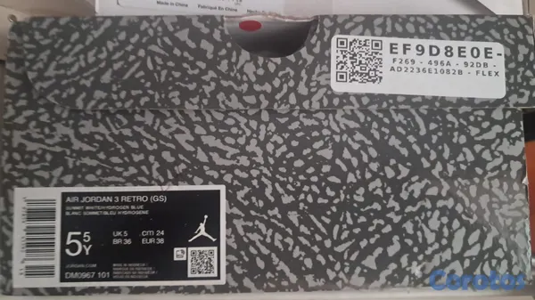 zapatos unisex - Jordan 3 Retro Size 5Y Nuevos en su Caja!!! Originales!!!! 5
