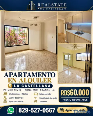 apartamentos - Rento Apartamento primer nivel para oficina o vivi 3