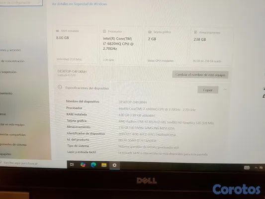 computadoras y laptops - Laptop Dell Latitud pantalla grande, 15,6 pulgadas  9