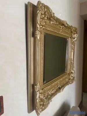 decoración y accesorios - Espejo Elegante con Marco Dorado 4