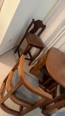 muebles y colchones - comedor de 4 sillas en caoba  3