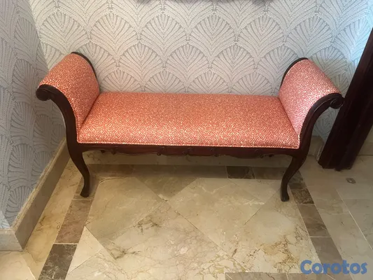 muebles y colchones - Elegante banqueta clásica estilo francés 6