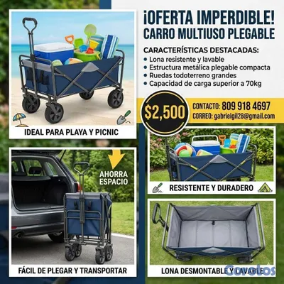 herramientas, jardines y exterior - Carrito multiuso plegable 3