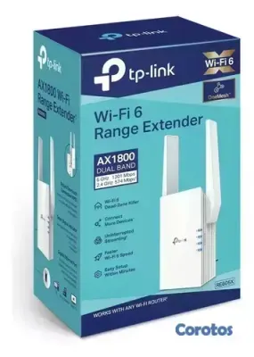 otros electronicos - REPETIDOR DE RED TP-LINK RE605X, AX1800, WI-FI 6 (802.11AX), DOBLE BANDA 3