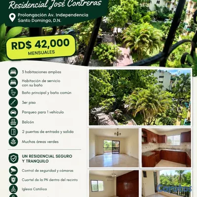 apartamentos - Alquilo apartamento en residencial José Contreras  6