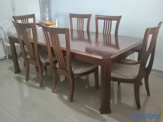 muebles y colchones - Comedor de madera importada  2
