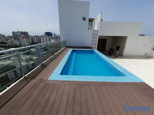 apartamentos - vendo ensanche naco segundo nivel con terraza una habitación 1.5 baño parqueo  15