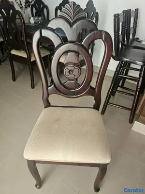 decoración y accesorios - Comedor de caoba de 6 sillas 4