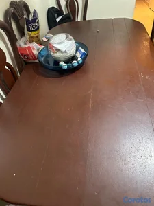 Comedor de caoba de 6 sillas