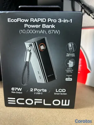 celulares y tabletas - EcoFlow Rapid Pro 3-in-1 Power Bank 10000mAh & 67W Foldable AC Plug 45W 3
