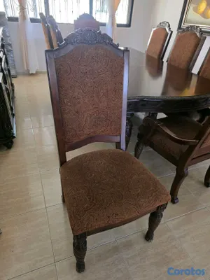 muebles y colchones - juego de comedor de 8 silla caoba centenario 3