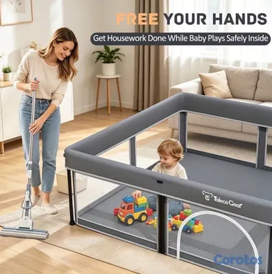 muebles - Corral plegable/ Playpen para bebé 50x50 + mat COMO NUEVO 2
