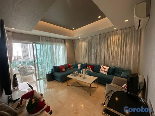 apartamentos - Alquilo lujoso departamento en Imponente torre, Amueblado, sector exclusivo 4