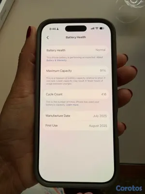 celulares y tabletas - iPhone 16 pro 128 GB Bateria 91% RD$36,000 negocia 6