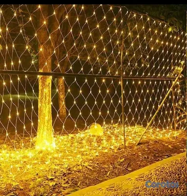 decoración y accesorios - Malla de Luces Navideña 3 Metros por 2 Metros, multicolor , amarillo cálido y bl 4