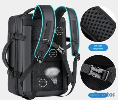 ropa para mujer - Mochila expandible multifuncional con compartimento para laptop y ropa  6
