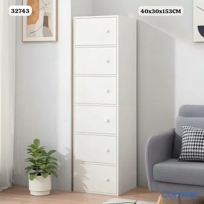 muebles y colchones - Estante multifuncional en color blanco  2