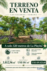 🌴 TERRENO EN VENTA EN LAS GALERAS — A SOLO 320 MET