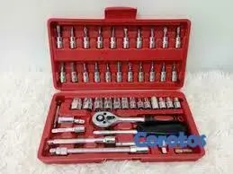 herramientas, jardines y exterior - Set Completo de Llaves de Tubo de 46 Piezas  3