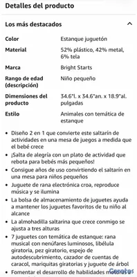 juguetes - Saltador con centro de actividades 2en1 ymesa BounceBounceBaby-Estanque jugueton 5