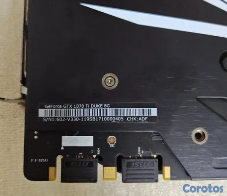 computadoras y laptops - Tarjeta de Video MSI GTX 1070 Ti DUKE 8GB (3 Fans) 7