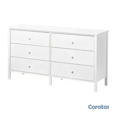 muebles y colchones - Gavetero IKEA KILBERGET blanco, 6 gavetas 5