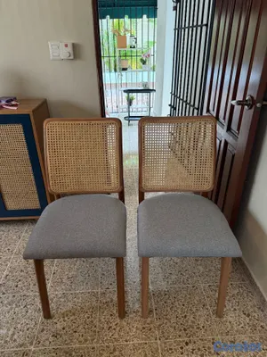 muebles y colchones - 2 Hermosas sillas de madera y pajilla (NUEVAS) 5