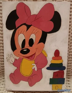 Cuadrito de Dormitorio de Minnie Mouse Bebé 