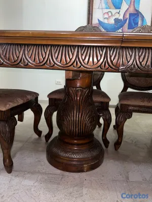 muebles y colchones - Comedor de madera importada con 8 sillas – RD$55,000 14