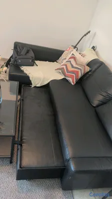 muebles y colchones - Sofá cama ,negro grande 2