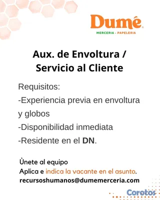 empleos disponibles - Contabilidad - Servicio al Cliente - Caja - Envolt 4