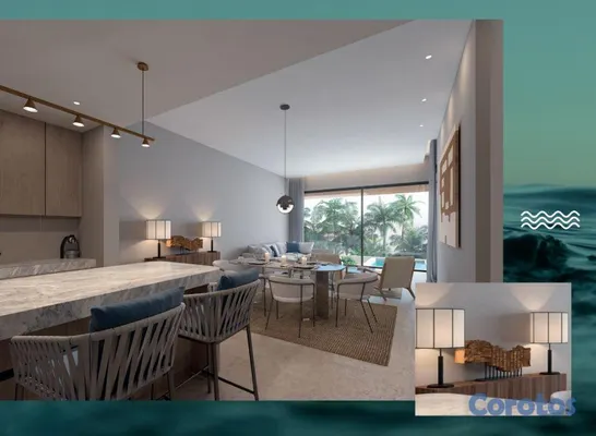 apartamentos - Apartamento en venta en Marina Garden 2, Cap Cana con vista al mar 3