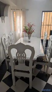 Juego de comedor caoba