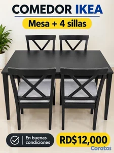 comedor de IKEA con 4 sillas 