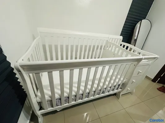 muebles - Cuna cama con cambiador incluido  3