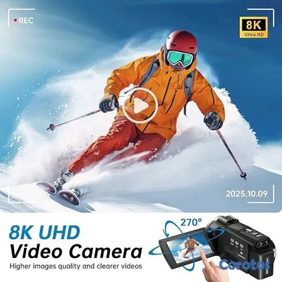 camaras y audio - 📹 Videocámara 8K Ultra HD 88MP | Zoom 18X Visión Nocturna Micrófono Incluido 📷 3